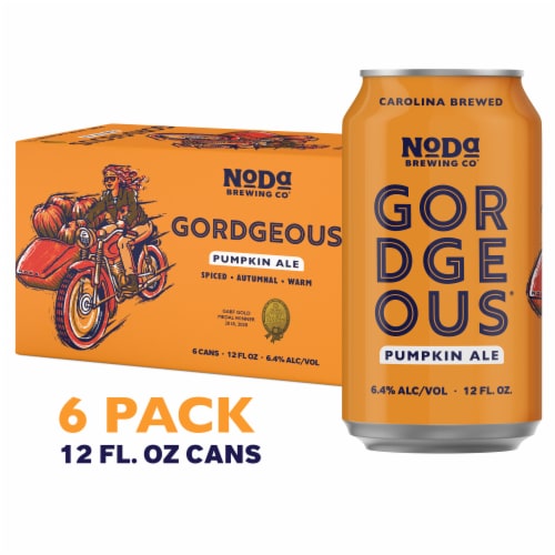 NoDa Brewing Co® Gordgeous® Pumpkin Ale Craft Beer Perspective: front