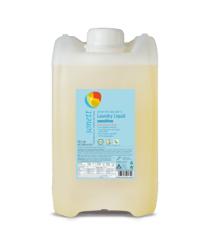 Sonett Organic Laundry Liquid Sensitive (2.6 gal/10L) Perspective: front