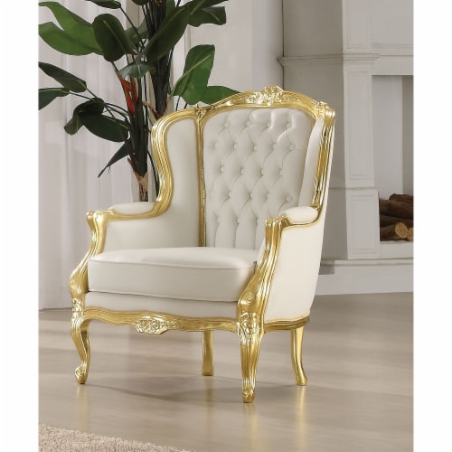 Accent chair online gold frame