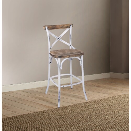 Ergode Bar Chair (1Pc) Antique White & Antique Oak Perspective: front