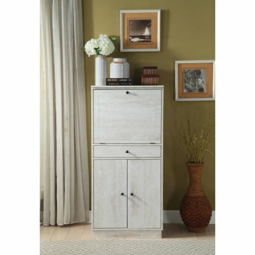 Ergode Wine Cabinet Antique White Perspective: front