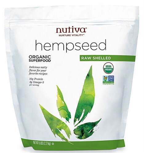 Nutiva Hemp Seed Shelled Perspective: front