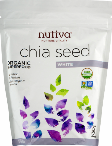 Nutiva White Chia Seed Organic Superfood Perspective: front