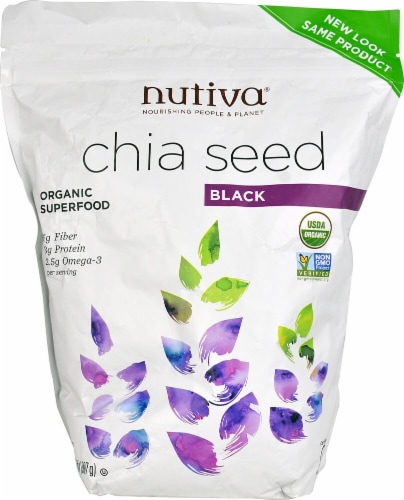 Nutiva  Organic Chia Seed Black Perspective: front