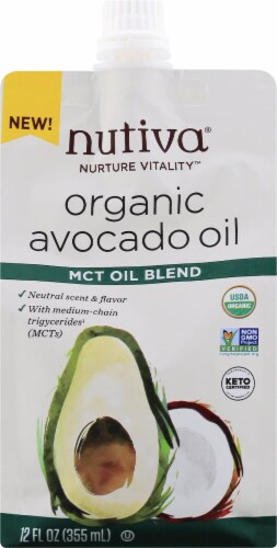 Nutiva® Organic MCT Oil Blend Avocado Oil Perspective: front