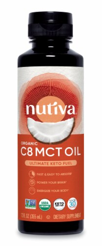 Nutiva® Organic C8 MCT Oil Ultimate Keto Fuel Perspective: front