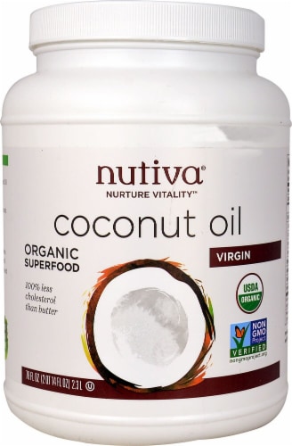 Nutiva  Organic Virgin Coconut Oil Perspective: front