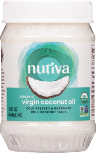 Nutiva® Organic Coconut Oil Perspective: front