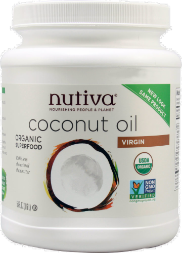 Nutiva Organic Virgin Coconut Oil Perspective: front