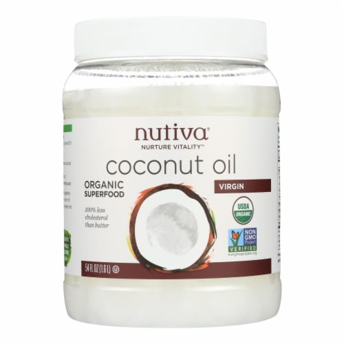 Nutiva Virgin Coconut Oil Organic - 54 fl oz Perspective: front
