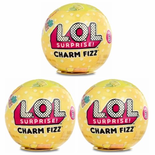 LOL Surprise Series 3 Charm Fizz Mini 3 Pack Yellow Bomb Ball Doll