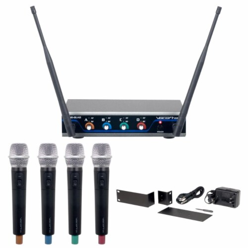 Digital-QUAD-H1 - Four Channel Wireless Handheld Microphone System  Mic-on-Chip  Technology Perspective: front