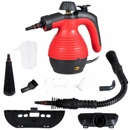 Costway Multifunction Portable Steamer Household Steam Cleaner 1050W W/Attachments Red Perspective: front