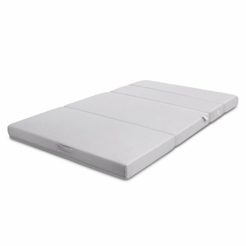 Gymax 4'' Full XL Size Foam Folding Mattress Sofa Bed Guests Floor Mat Carrying Handles Perspective: front