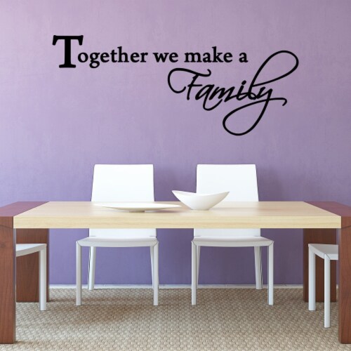 VWAQ Together We Make a Family Home Decor Vinyl Wall Decal Perspective: front
