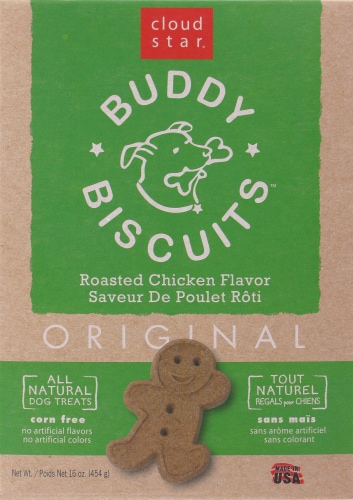 Buddy Biscuits Roasted Chicken Dog Treats Perspective: front
