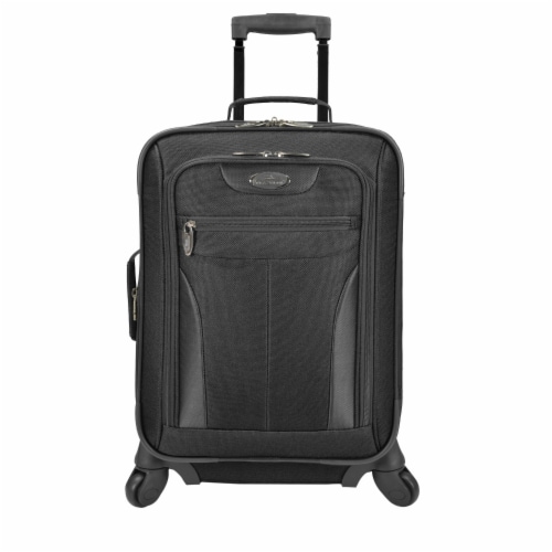 U.S. Traveler Softsided Spinner Luggage - Black Perspective: front