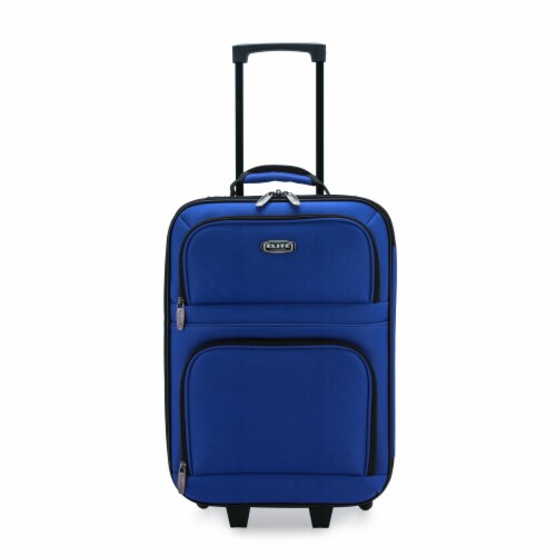 Traveler's Choice Elite Softside Kid's Carry-On Rolling Luggage - Blue Perspective: front