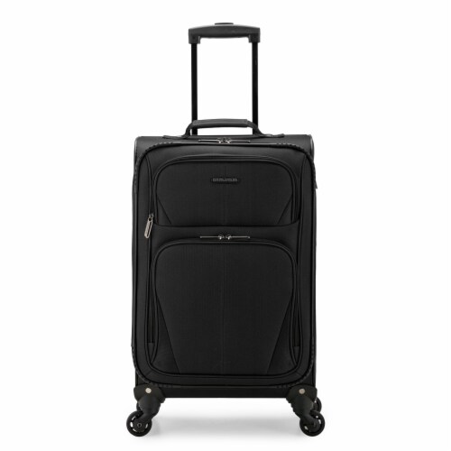 U.S. Traveler Esther Carry-On Expandable Spinner Luggage - Black Perspective: front