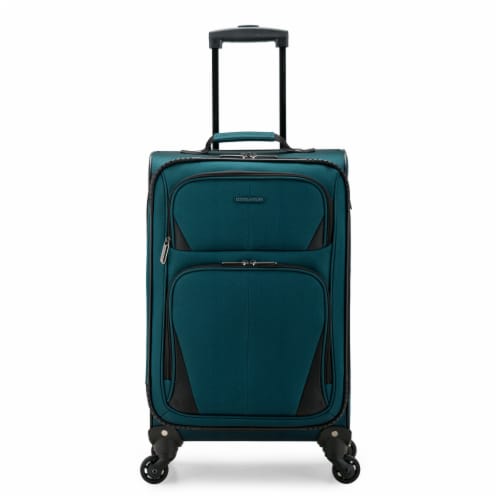U.S. Traveler Esther Carry-On Expandable Spinner Luggage - Teal Perspective: front