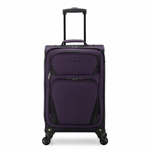U.S. Traveler Esther Carry-On Expandable Spinner Luggage - Purple Perspective: front