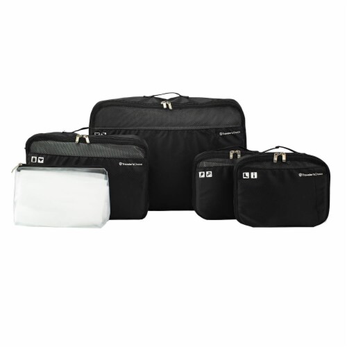 Traveler's Choice Packing Cube Luggage Set - Black Perspective: front