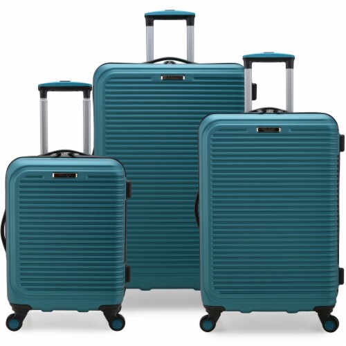 Elite Sunshine 3-Pc Hardside Spinner Luggage Set - Teal Perspective: front