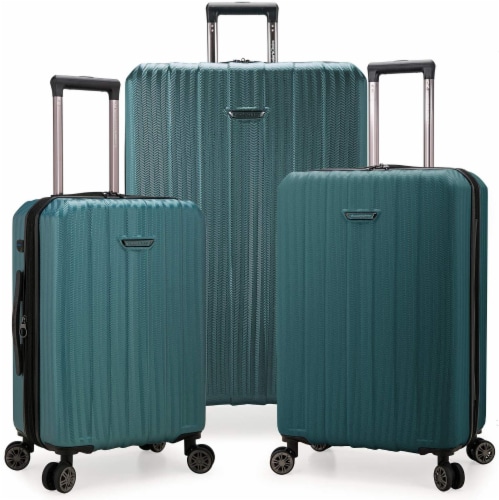 Traveler's Choice Dana Point Expandable Hard-Shell Luggage Set with USB Port - Spruce Perspective: front