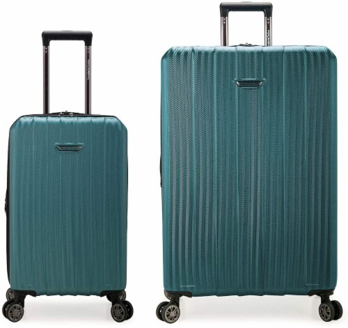Traveler's Choice Dana Point Expandable Hard-Shell Luggage Set with USB Port - Spruce Perspective: front
