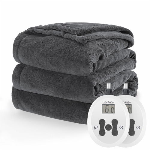 Sunbeam Heated Blanket - Gray Perspective: front