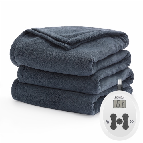 Sunbeam Heated M/P Blanket - Blue Perspective: front