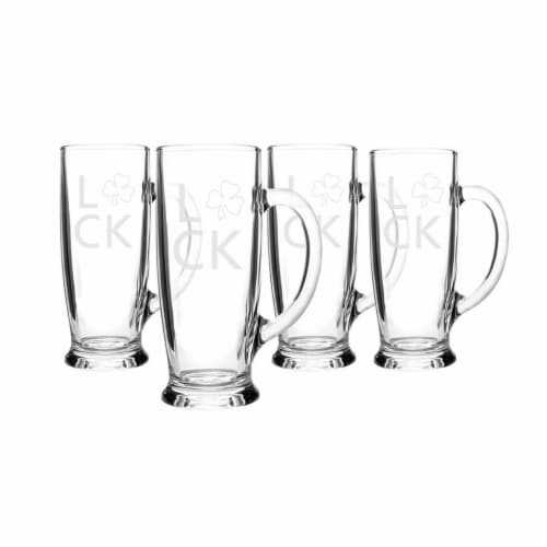Cathys Concepts PAT14-1282-4 St. Patricks Day Craft Beer Mugs - Set of 4 Perspective: front