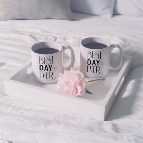 Cathys Concepts BDE-3900 Personalized Best Day Ever 20 oz Large Coffee Mugs - Set of 2 Perspective: front
