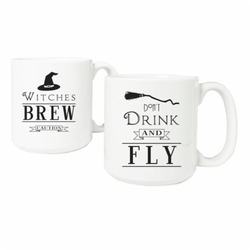 Cathys Concepts HW16-3900-WB Witches Brew 20 oz. Large Coffee Mug Set Perspective: front