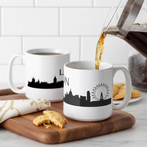 Cathys Concepts LON-3900ST 20 oz London Cityscape Coffee Mugs Perspective: front