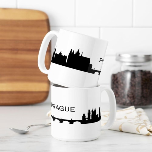 Cathys Concepts PGU-3900ST 20 oz Prague Cityscape Coffee Mugs Perspective: front