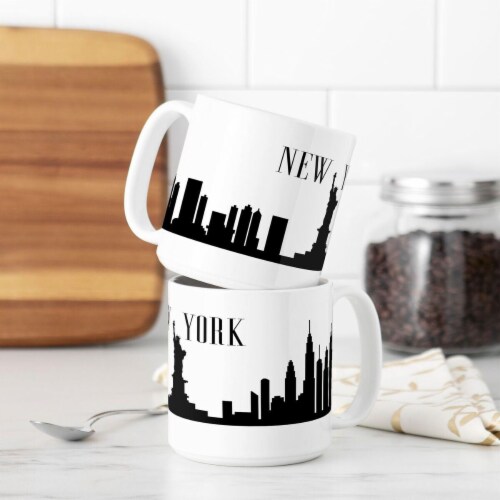 Cathys Concepts NYC-3900ST 20 oz New York Cityscape Coffee Mugs Perspective: front