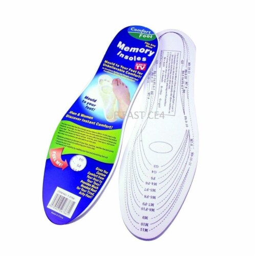 Comfort Foot Memory Insoles - Fits Any Shoe Perspective: front