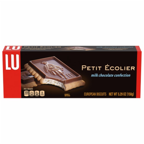 Lu Petit Ecolier European Milk Chocolate Biscuit Cookies Perspective: front