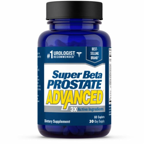 Super Beta Prostate P3 Advanced Dietary Supplement Caplets Perspective: front