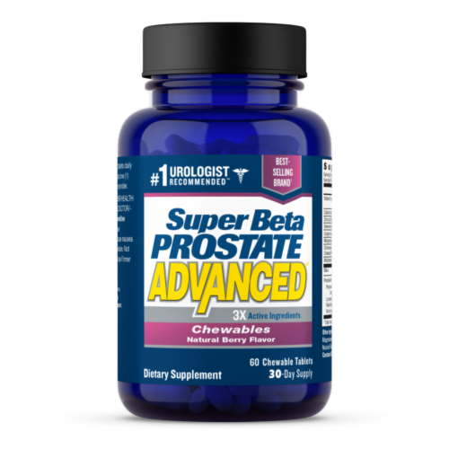 Super Beta Prostate Advanced Berry Flavored Chewables Perspective: front