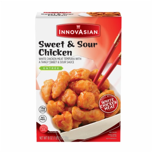 InnovAsian Sweet & Sour Chicken Multi-Serve Entree (Frozen) Perspective: front