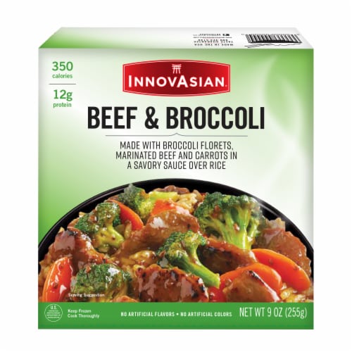 InnovAsian Cuisine Beef & Broccoli Rice Bowl Frozen Meal Perspective: front