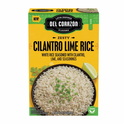 Del Corazón Zesty Cilantro Lime Rice, Frozen Perspective: front