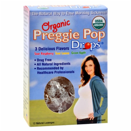 Three Lollies  Organic Preggie Pop Drops   Assorted Fruit Perspective: front