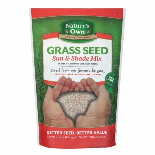 Nature's Own® Grass Seed Sun & Shade Mix - 3Lb Alaska Perspective: front
