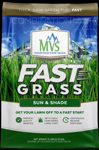 MVS® Fast Grass Sun & Shade Mix- 6Lb Perspective: front