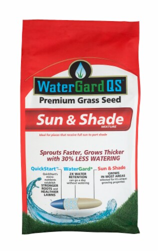 Mountain View Seeds WaterGard Sun and Shade Premium Grass Seed Mixture Perspective: front