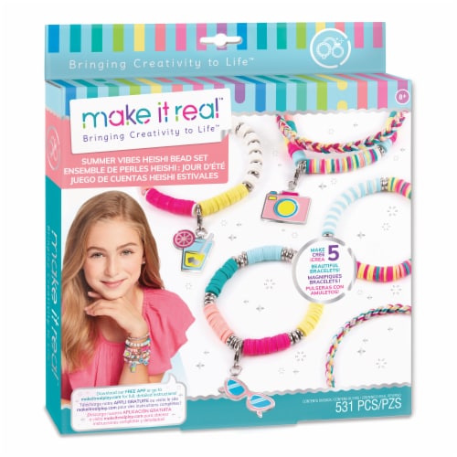 Make It Real Summer Vibes Heishi Bead Set Perspective: front