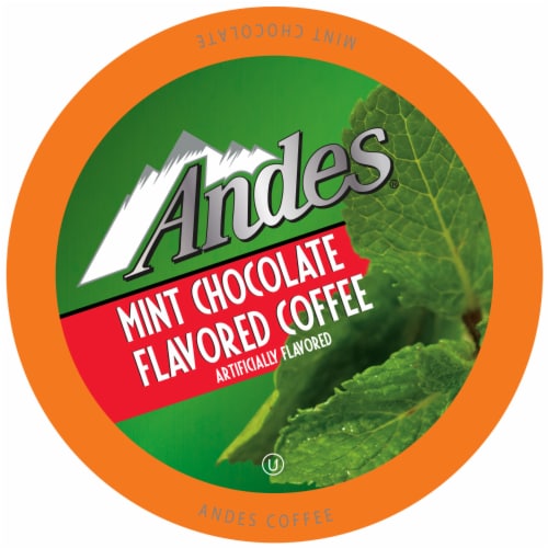 Andes Chocolate Mint Flavored Coffee Pods for Keurig K-Cups Brewer, 40 Count Perspective: front